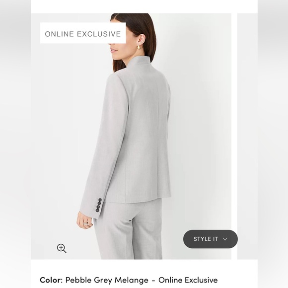 EUC - Ann Taylor The Petite Cutaway Blazer in Bi-Stretch - Picture 2 of 6